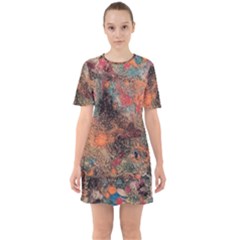 Sixties Short Sleeve Mini Dress 