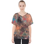 abstraction 22 V-Neck Dolman Drape Top