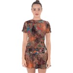 abstraction 22 Drop Hem Mini Chiffon Dress