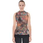 abstraction 22 Mock Neck Shell Top