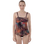abstraction 22 Twist Front Tankini Set
