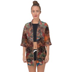 Open Front Chiffon Kimono 