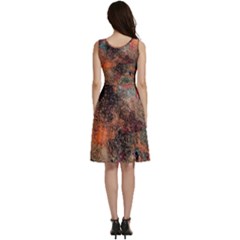 Sleeveless V-Neck Skater Dress with Pockets 