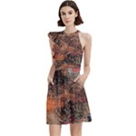 abstraction 22 Cocktail Party Halter Sleeveless Dress With Pockets