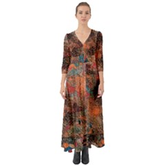 Button Up Boho Maxi Dress 