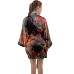 Long Sleeve Satin Kimono 