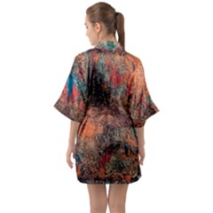 Half Sleeve Satin Kimono  