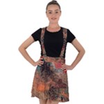 abstraction 22 Velvet Suspender Skater Skirt