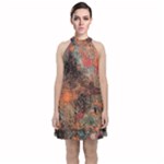 abstraction 22 Velvet Halter Neckline Dress 