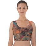 abstraction 22 Velvet Crop Top