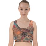 abstraction 22 Velvet Racer Back Crop Top