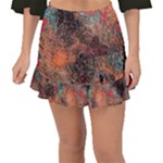 abstraction 22 Fishtail Mini Chiffon Skirt