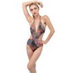 abstraction 22 Plunging Cut Out Swimsuit