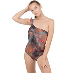 Frilly One Shoulder Swimsuit 