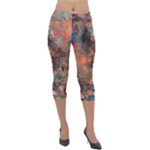 abstraction 22 Lightweight Velour Capri Leggings 
