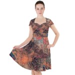 abstraction 22 Cap Sleeve Midi Dress
