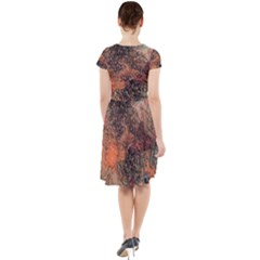 Cap Sleeve Midi Dress With Pockets 