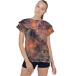 abstraction 22 Ruffle Collar Chiffon Blouse