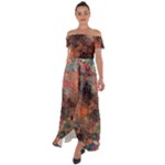 abstraction 22 Off Shoulder Open Front Chiffon Dress