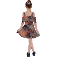 Kids  Shoulder Cutout Chiffon Dress 