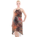 abstraction 22 High-Low Halter Chiffon Dress 