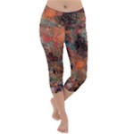 abstraction 22 Lightweight Velour Capri Yoga Leggings