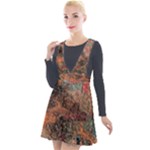 abstraction 22 Plunge Pinafore Velour Dress