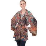 abstraction 22 Long Sleeve Velvet Kimono 
