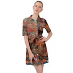 abstraction 22 Belted Shirt Dress