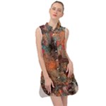 abstraction 22 Sleeveless Shirt Dress