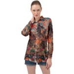 abstraction 22 Long Sleeve Satin Shirt