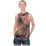 abstraction 22 High Neck Satin Top