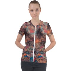 Short Sleeve Zip Up Jacket 