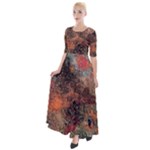abstraction 22 Half Sleeves Maxi Dress