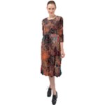 abstraction 22 Ruffle End Midi Chiffon Dress