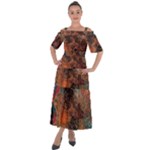 abstraction 22 Shoulder Straps Boho Maxi Dress 