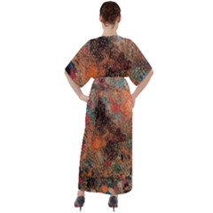 V-Neck Boho Style Maxi Dress 