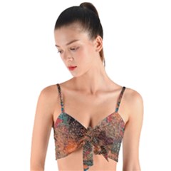 Woven Tie Front Bralet 
