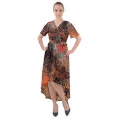 Front Wrap High Low Dress 