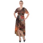 abstraction 22 Front Wrap High Low Dress