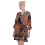 abstraction 22 Open Neck Shift Dress