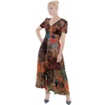 abstraction 22 Button Up Short Sleeve Maxi Dress