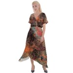 abstraction 22 Cross Front Sharkbite Hem Maxi Dress