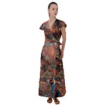 abstraction 22 Flutter Sleeve Maxi Dress