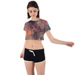 abstraction 22 Tie Back Short Sleeve Crop T-Shirt
