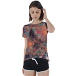 abstraction 22 Short Sleeve Open Back T-Shirt