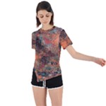 abstraction 22 Asymmetrical Short Sleeve Sports T-Shirt