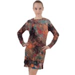 abstraction 22 Long Sleeve Hoodie Dress