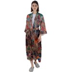 abstraction 22 Maxi Satin Kimono