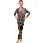 abstraction 22 Kids  Satin Long Sleeve Pajamas Set